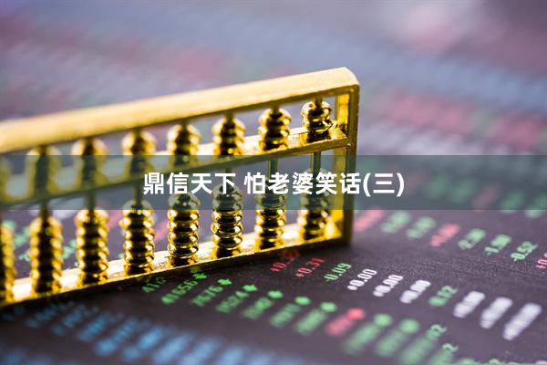 鼎信天下 怕老婆笑话(三)